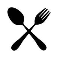 Crossed Spoon and Fork vector