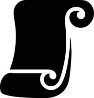 Scroll Silhouette History and Communication vector