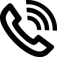 Telephone Icon with Signal vector