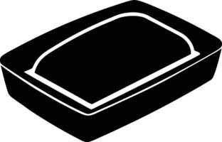 Black Food Container Silhouette Versatile Icon for Storage and Organization vector