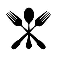 Fork and Spoon Icon Dining Essentials Symbol vector