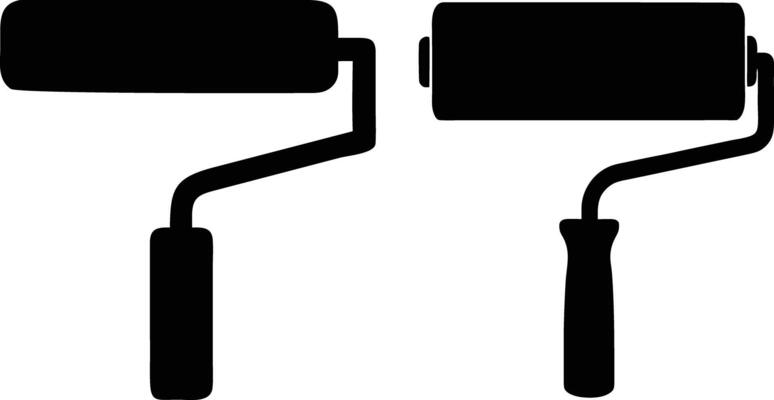Paint Roller Silhouettes Perfect Tools for Creative and Home Makeovers