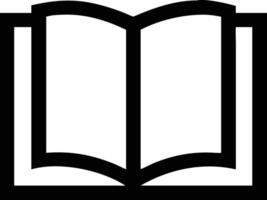 Simple Open Book Icon Education and Reading Concept Art vector