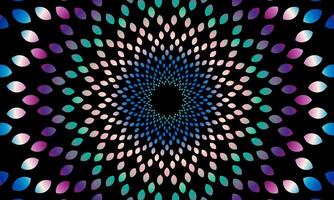 Abstract spiral Shape spinning vortex style flower background. Colorful leaves pattern. mandala decorative pattern. vector