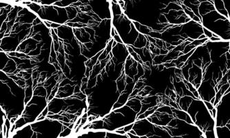 Abstract white roots pattern decorative black background. Retro artistic background. vector
