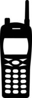 Retro Mobile Phone Silhouette A Nostalgic Icon of Early Communication Tech vector