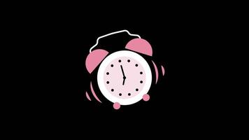 A classic alarm clock animation with ringing bells and bouncing motion. For wake up reminders, time management visuals, morning routines. Smooth looping for seamless use in videos and presentations.