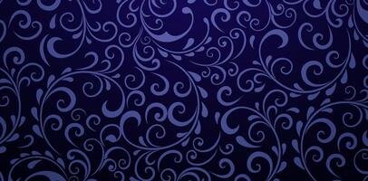 dark blue pattern with floral swirls in the style of baroque backgrounds for wallpaper the bedroom, patterned fills, webs pages, surface textures, books covers, fabric printing textile, tiles vector