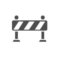 A Solid icon of a Construction Barrier, Representing Roadwork and Restricted Areas vector