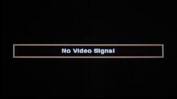 no signal analog tv display video
