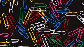 stop motion animation with colorful paper clips video