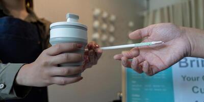 Sustainable Choices in Dining. Emphasizing the use of eco-friendly materials like sustainable straws. photo