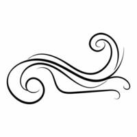 Text Ornaments curly thin line swings vector