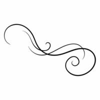 curve swoops. Calligraphy swirl elements vector