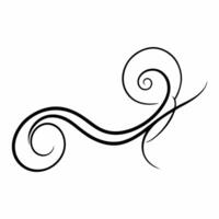 Line Decorative Swirls Curl elements vector