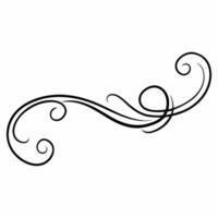 Floral calligraphy style Decorative Elements vector