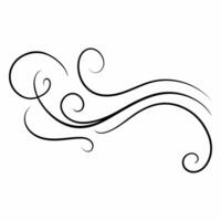 curly flourish swirls design elements vector