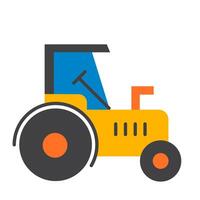 A tractor icon on a white background vector