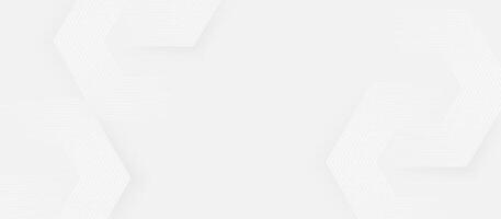 Minimal White Abstract Background with Subtle Hexagonal Line Pattern vector