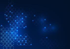 Abstract background, hexagon geometric shapes overlapping each other to create a modern pattern. Suitable for technology, and high-tech innovation. Illustration, , wallpaper. vector