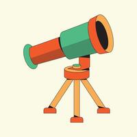 Telescop Cartoon flat design icon Illustration vector