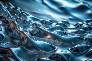 Captivating reflections in swirling water create a mesmerizing visual experience at dusk photo