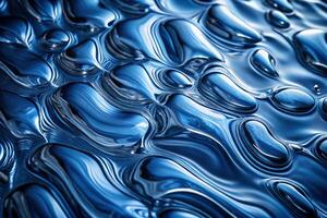 Captivating reflections dance on tranquil blue water surface in serene natural setting photo