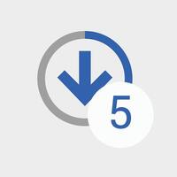 Active download queue notification sign vector