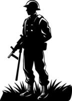 silhouette design of guard vector