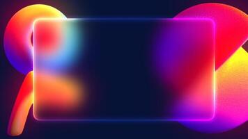 Dynamic 3D UI Motion Design with Vibrant Floating Shapes and Glass Panel video