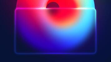Abstract 3D UI Motion Animation with a Frosted Glass Panel and Glowing Elements video