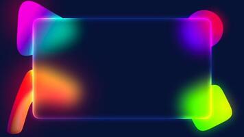 Vibrant 3D UI Animation with Floating Abstract Shapes and a Transparent Screen video