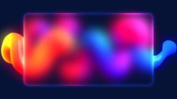 3D UI Motion Graphics with Colorful Abstract Shapes and a Frosted Glass Panel video
