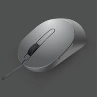 Modern computer black mouse on gray background vector