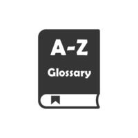 A - z glossary icon vector
