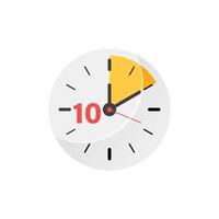 A clock with ten minutes left on it vector