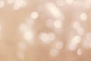 Abstract bokeh background beige colored, natural flare from lights, beige monochromatic photo with optical effect, blurred round bokeh texture as holiday backdrop, celebration wallpaper