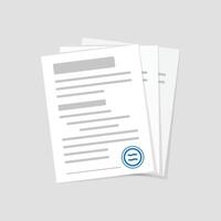 A document with a blue circle on it vector