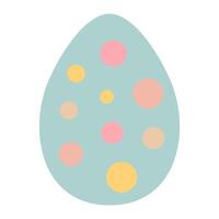 Easter egg with cute pattern isolated vector