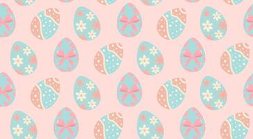 Easter eggs seamless pattern vector