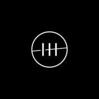 m h mh initial logo in circle design symbol graphic idea creative look monogram logo design vector