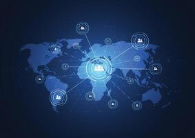 Global network internet connection. Business connecting people. Customer relationship management. Illustration vector