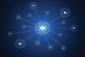 Connection technology internet network business connecting people. Customer relationship management. Community global. illustration vector