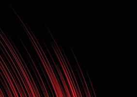 Abstract red line and black background vector