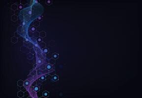Abstract hexagonal molecular structures in technology background and science style. Medical design. illustration vector