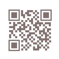 Simple brown qr code on white background for scanning vector