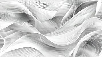 Abstract white background with wavy lines photo