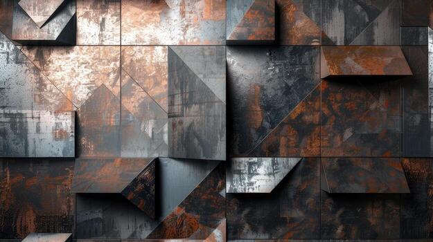 Abstract background with geometric shapes and textures photo
