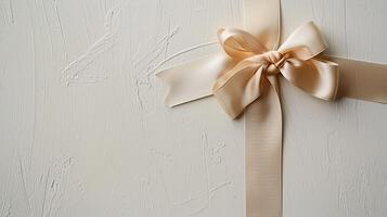 A white background with a bow and a ribbon photo