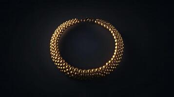 A gold necklace with a large chain photo
